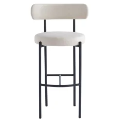 Le lot de tabourets de bar LARS design scandinave élégant assise garnie premium avec une mousse ultra-dense