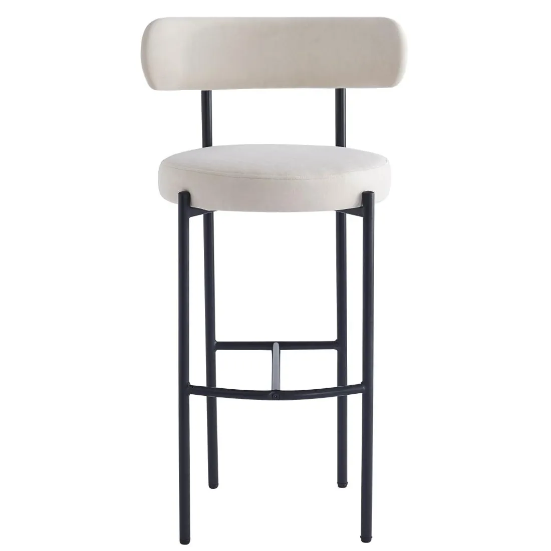 Le lot de tabourets de bar LARS design scandinave élégant assise garnie premium avec une mousse ultra-dense