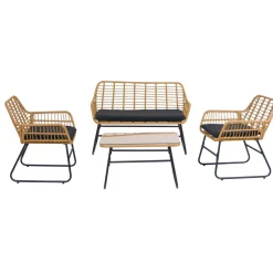 Le salon de jardin DANANG style scandinave et sa couleur noire intemporelle