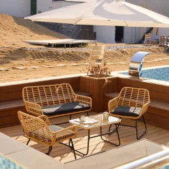 Le salon de jardin DANANG style scandinave et sa couleur noire intemporelle