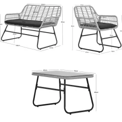 Le salon de jardin DANANG style scandinave et sa couleur noire intemporelle