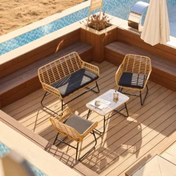 Le salon de jardin DANANG style scandinave et sa couleur noire intemporelle