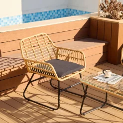 Le salon de jardin DANANG style scandinave et sa couleur noire intemporelle