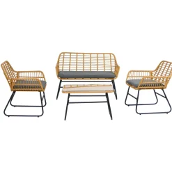 Le salon de jardin DANANG style scandinave et sa couleur grise intemporelle