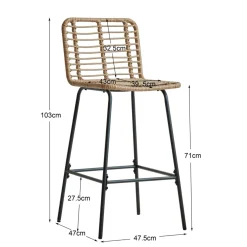 Le tabouret BANGKOK design moderne et son élégant alliage de matières
