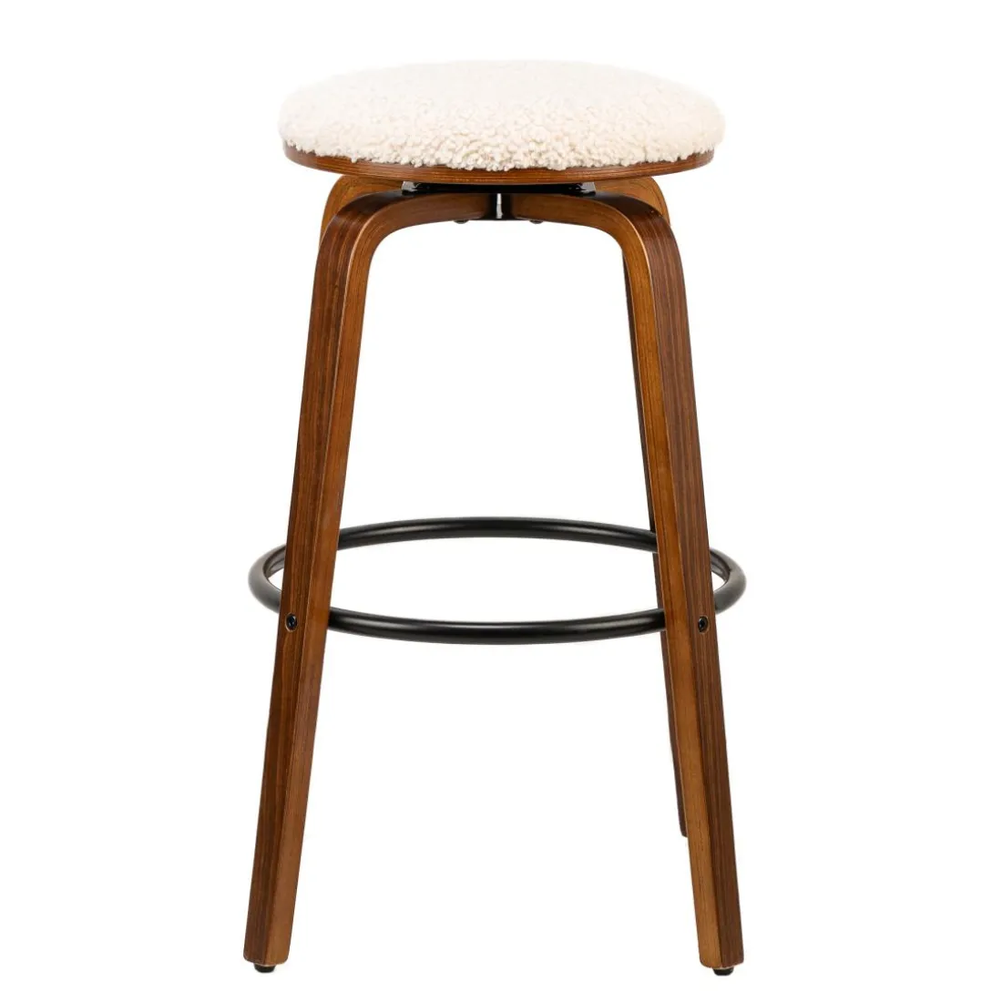 Le tabouret de bar MORENO design industriel élégant assise garnie premium avec une mousse ultra-dense