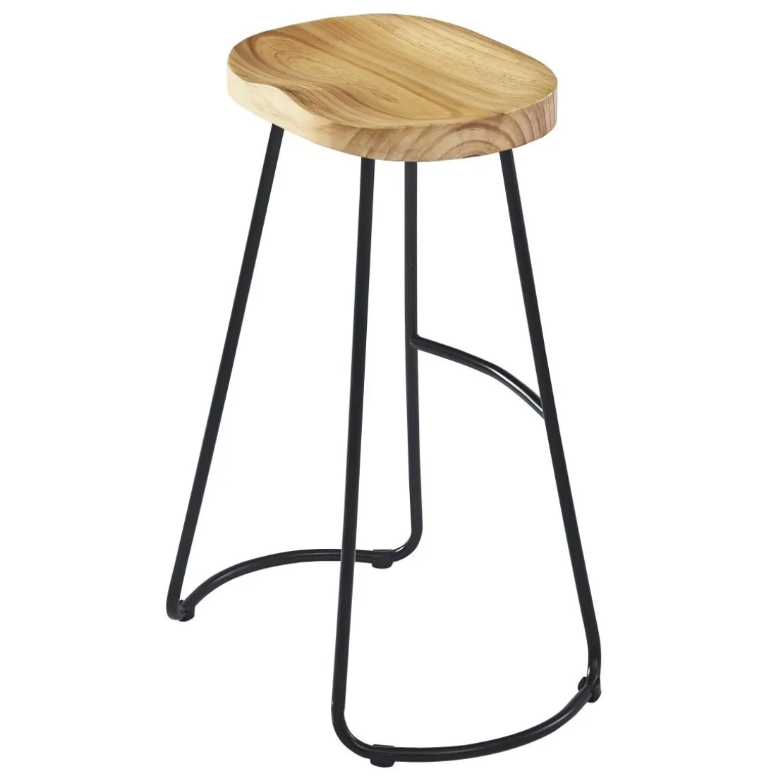 Le tabouret de bar NIKKO avec son design moderne et épuré assise en bois massif