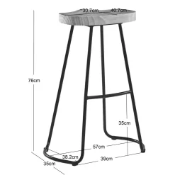 Le tabouret de bar NIKKO avec son design moderne et épuré assise en bois massif