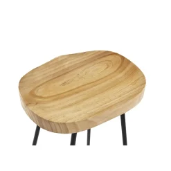 Le tabouret de bar NIKKO avec son design moderne et épuré assise en bois massif
