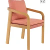 Les chaises intérieur extérieur en bois massif DELGADO design intemporel style scandinave rose
