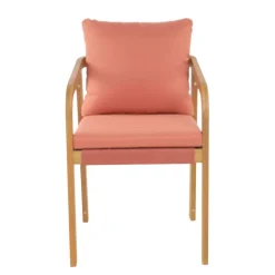 Les chaises intérieur extérieur en bois massif DELGADO design intemporel style scandinave rose