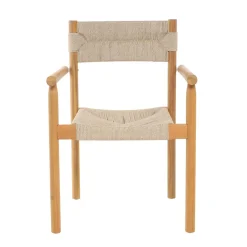 Les chaises OVALLE style scandinave Fabriquées en acacia massif et corde offrent un design intemporel