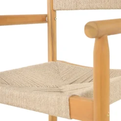 Les chaises OVALLE style scandinave Fabriquées en acacia massif et corde offrent un design intemporel