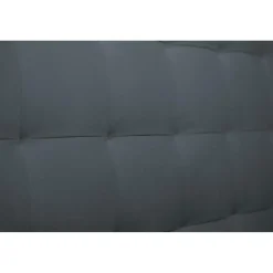 Lit avec tête de lit capitonnee velours et sommier kit gris anthracite