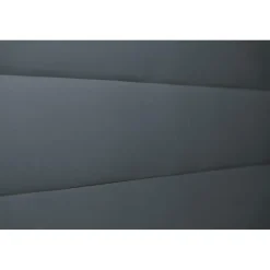 Lit avec tête de lit lignes velours et sommier tapissier gris anthracite