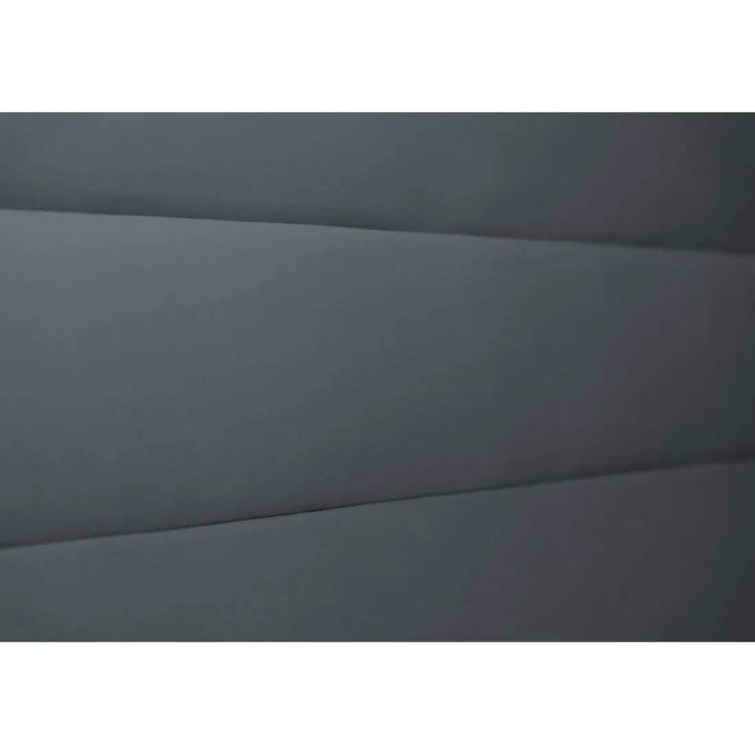 Lit avec tête de lit lignes velours et sommier tapissier gris anthracite