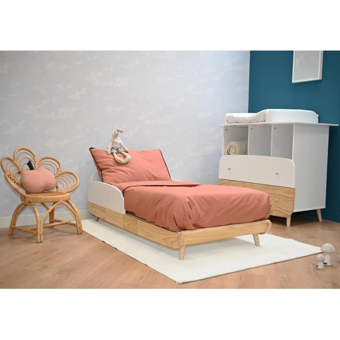 Lit bébé FIRMIANA complet avec kit évolutif inclus