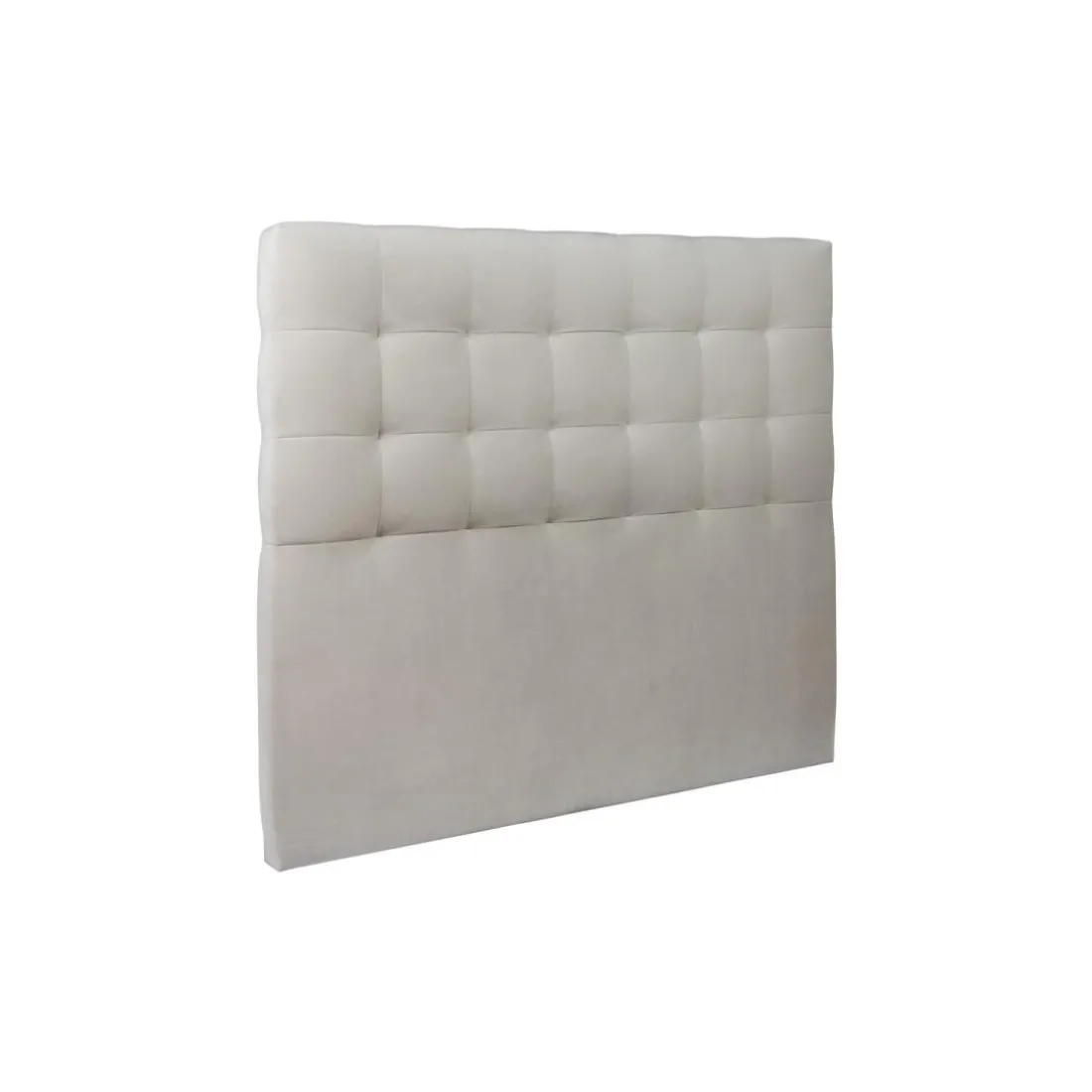 Lit coffre avec tête de lit capitonnee Velours Gris clair