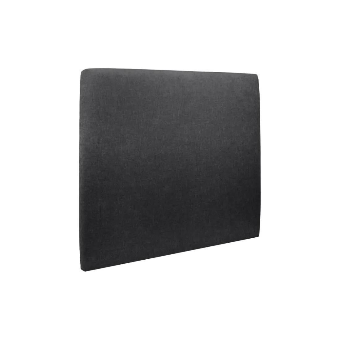 Lit coffre avec tête de lit tapissier Tissu Noir