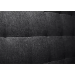 Lit coffre avec tête de lit capitonnee Tissu Noir