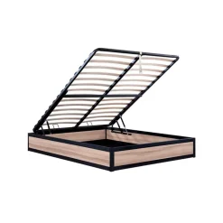 Lit coffre boston bois clair