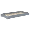 Lit empilable en pin massif 90 x 190 gris