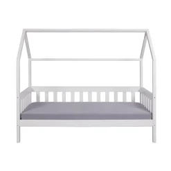 Lit FUNKY HOUSEBED 90x200cm blanc sanc sommier