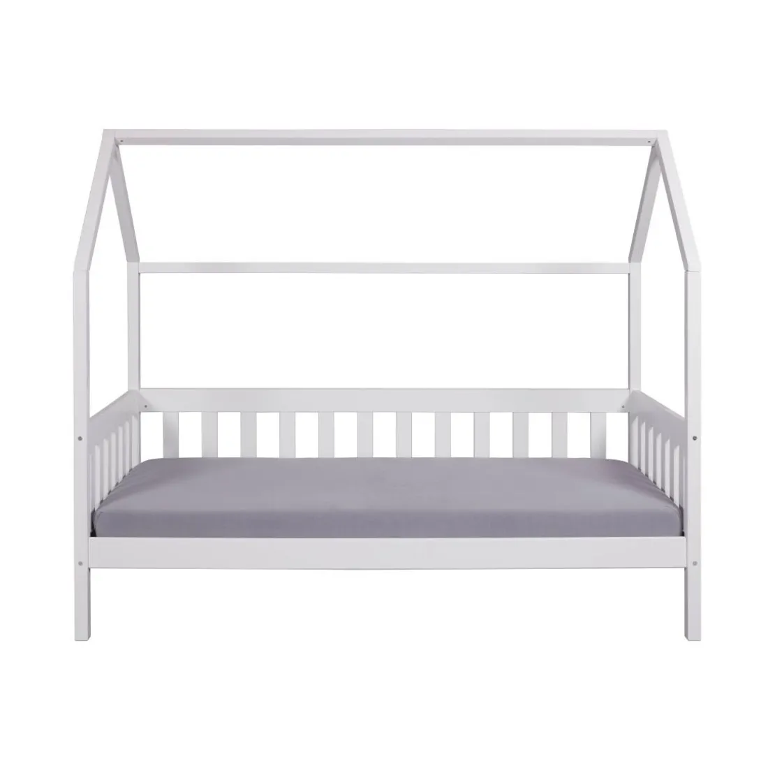 Lit FUNKY HOUSEBED 90x200cm blanc sanc sommier