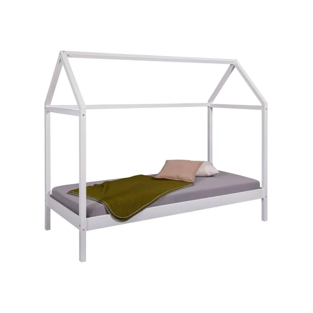 Lit SUN ROAD 90x200 blanc sans sommier