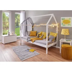 Lit SUN ROAD 90x200 blanc sans sommier