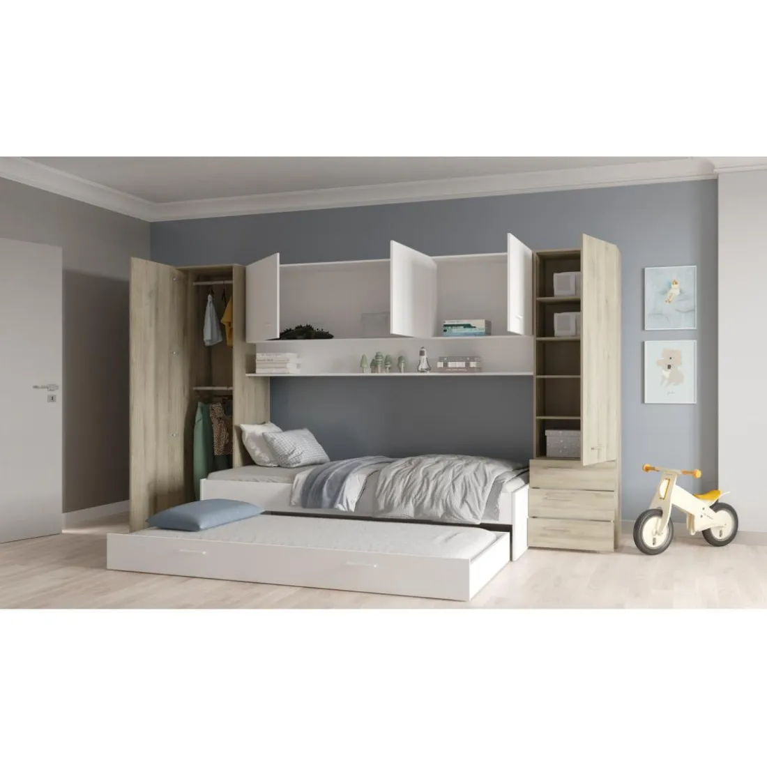 Lit tiroir Tidy Blanc