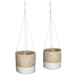 Lot de 2 caches pot seagrasse etnik