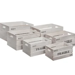 Lot de 6 cagettes en bois