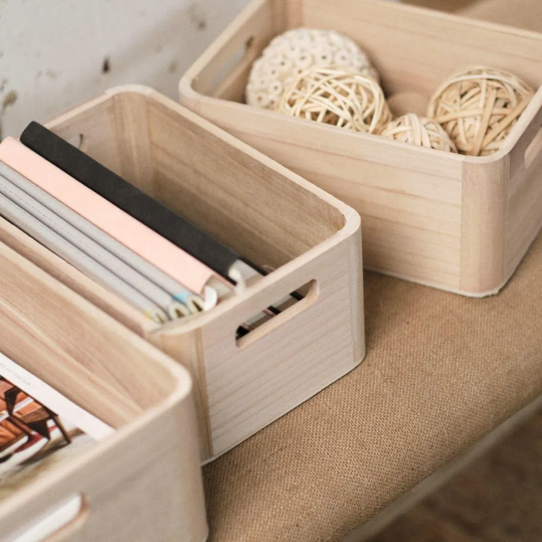 Lot de 3 caisses INDIES