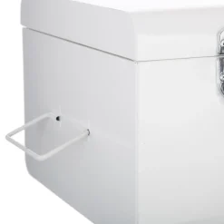 Lot de 2 Cantines métal blanches