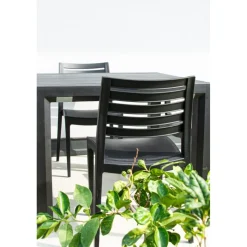 LOT DE 4 CHAISES De Jardin Firenze Anthracite