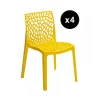 Lot De 4 Chaises Design Jaune GRUYER