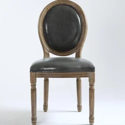 Lot de 2 chaises médaillon Simili (P.U) Gris REGAL