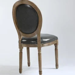 Lot de 2 chaises médaillon Simili (P.U) Gris REGAL