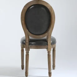 Lot de 2 chaises médaillon Simili (P.U) Gris REGAL