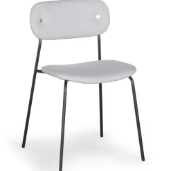 Lot de 4 chaises modernes Stellair Tissu Gris