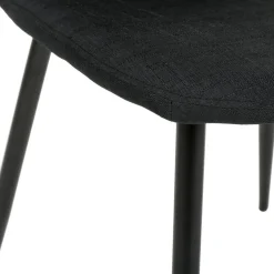 Lot de 2 chaises noires en métal