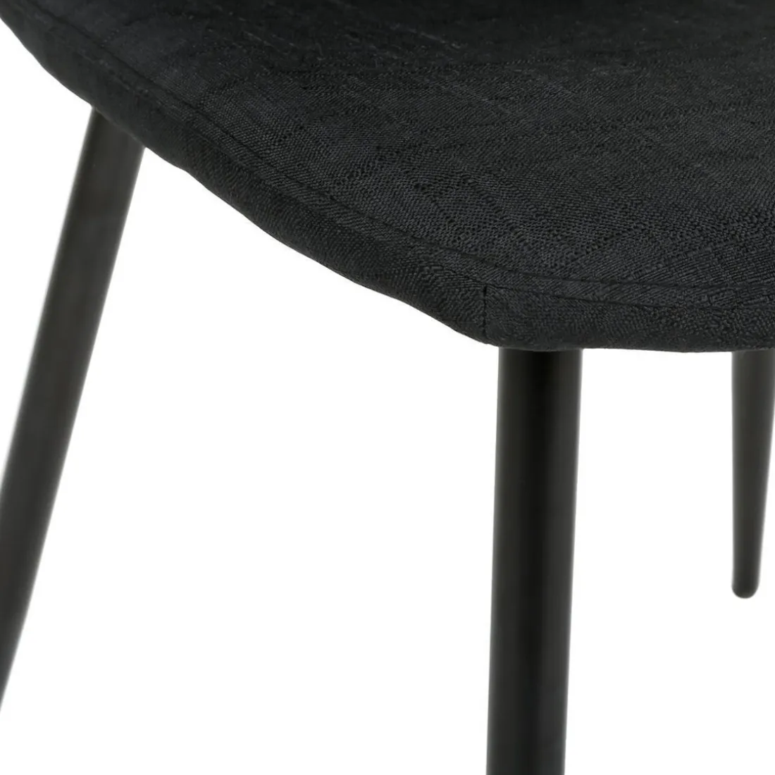 Lot de 2 chaises noires en métal