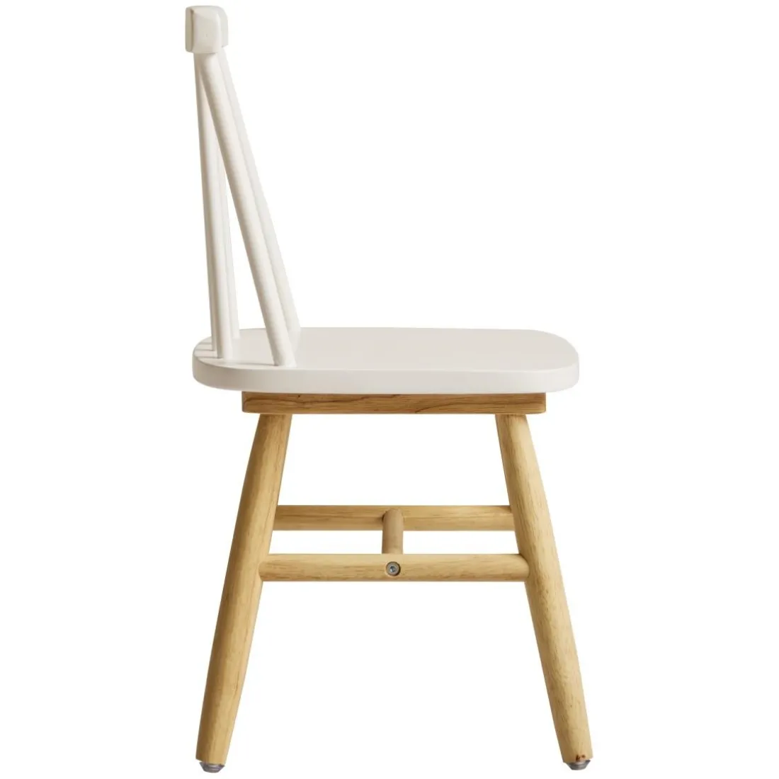 Lot de 2 chaises pour enfant NESNA design moderne et sa structure en bois massif blanc