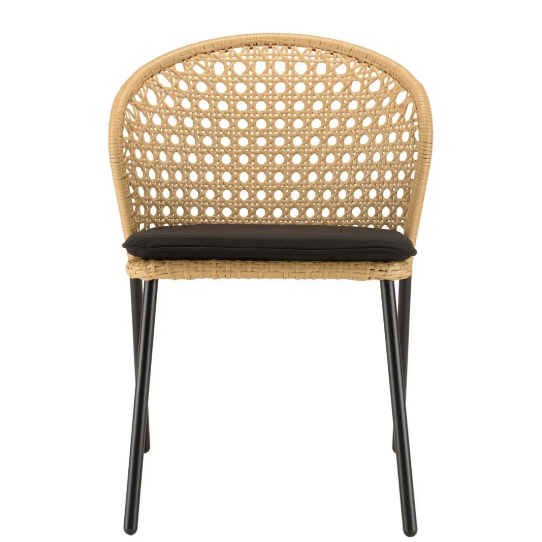 Lot de 2 chaises rotin synthétique couleur naturelle MALO