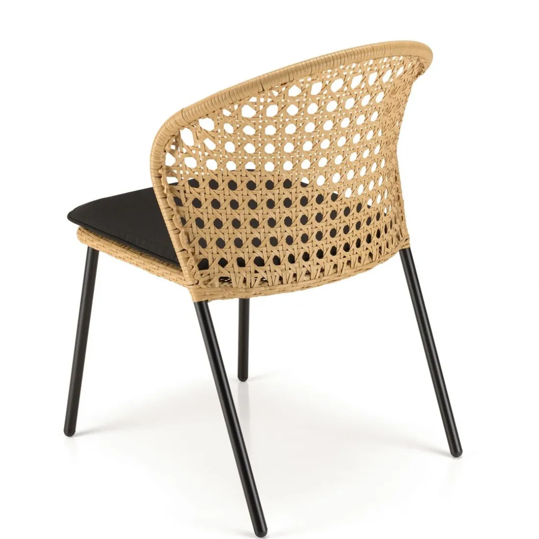 Lot de 2 chaises rotin synthétique couleur naturelle MALO