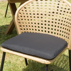 Lot de 2 chaises rotin synthétique couleur naturelle MALO