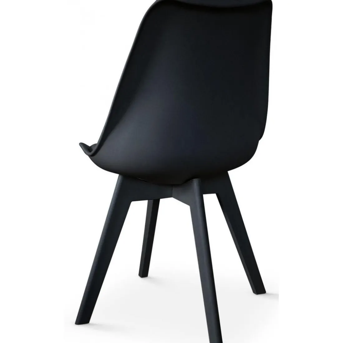 Lot de 2 chaises scandinaves noires NIRA