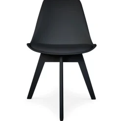 Lot de 2 chaises scandinaves noires NIRA