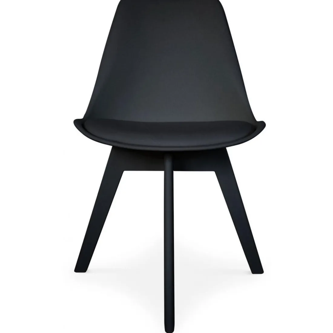 Lot de 2 chaises scandinaves noires NIRA